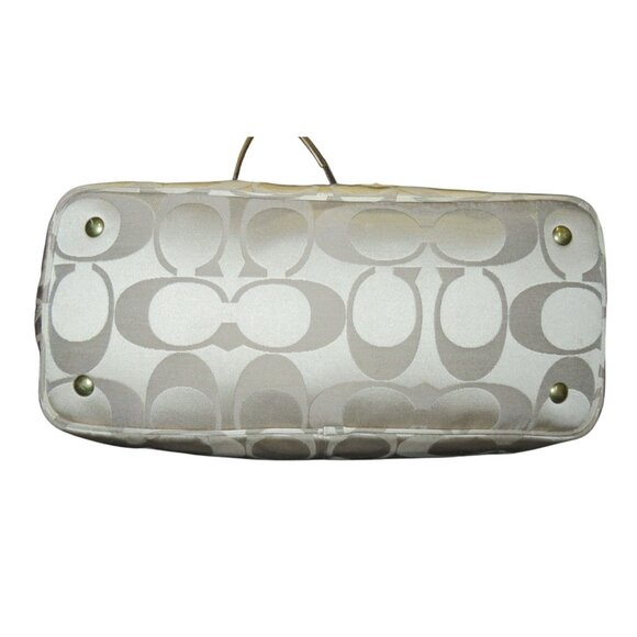 Coach 2011 Signature C Floral Applique Frame Kisslock Frame Bag Carryall Satchel - Picture 5 of 16